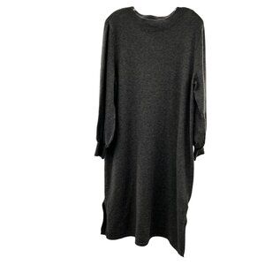 Girl With Curves Women's Sweater Midi Dress Long Sleeve Gray Size Large Petite